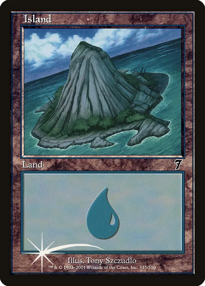 2001 Seventh Edition Island common #335 common card image