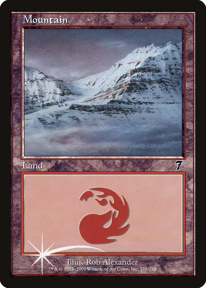 2001 Seventh Edition Mountain common #338 common card image