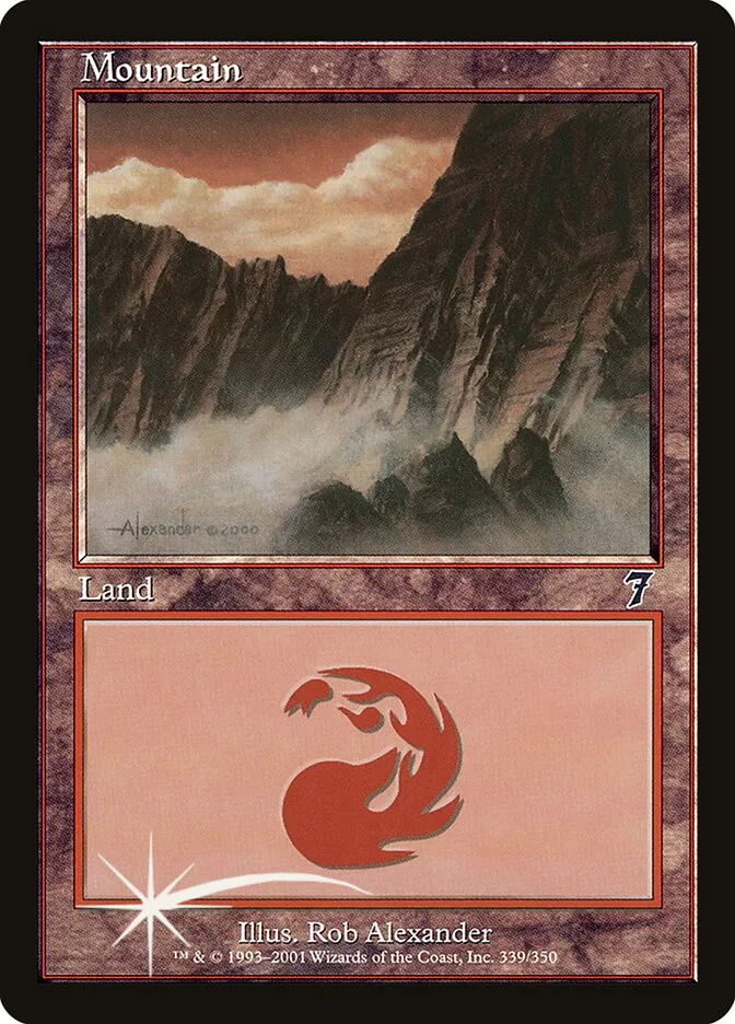 2001 Seventh Edition Mountain common #339 common card image