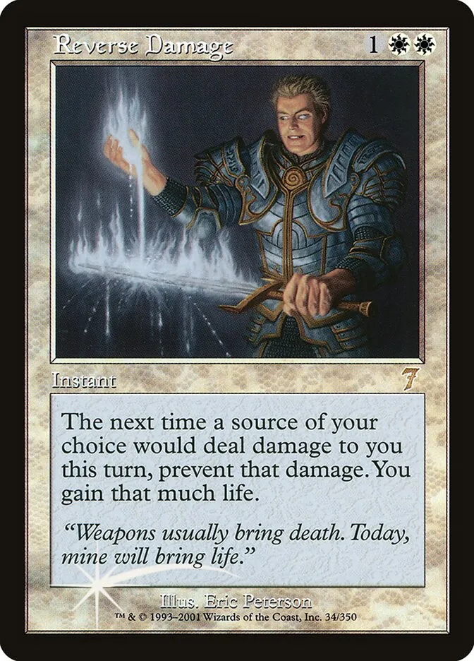 2001 Seventh Edition Reverse Damage #34★ rare card image
