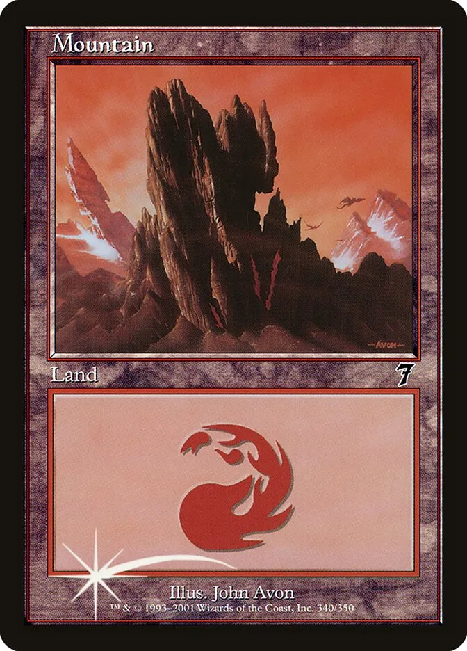 2001 Seventh Edition Mountain common #340 common card image
