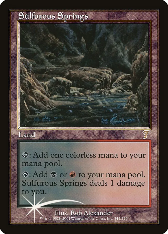 2001 Seventh Edition Sulfurous Springs #345★ rare card image