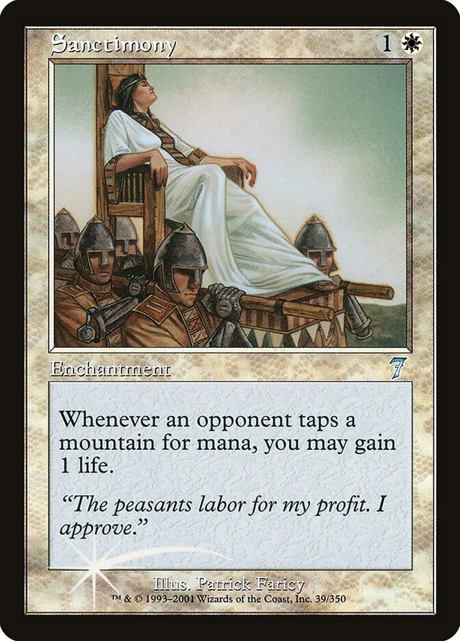2001 Seventh Edition Sanctimony #39★ uncommon card image