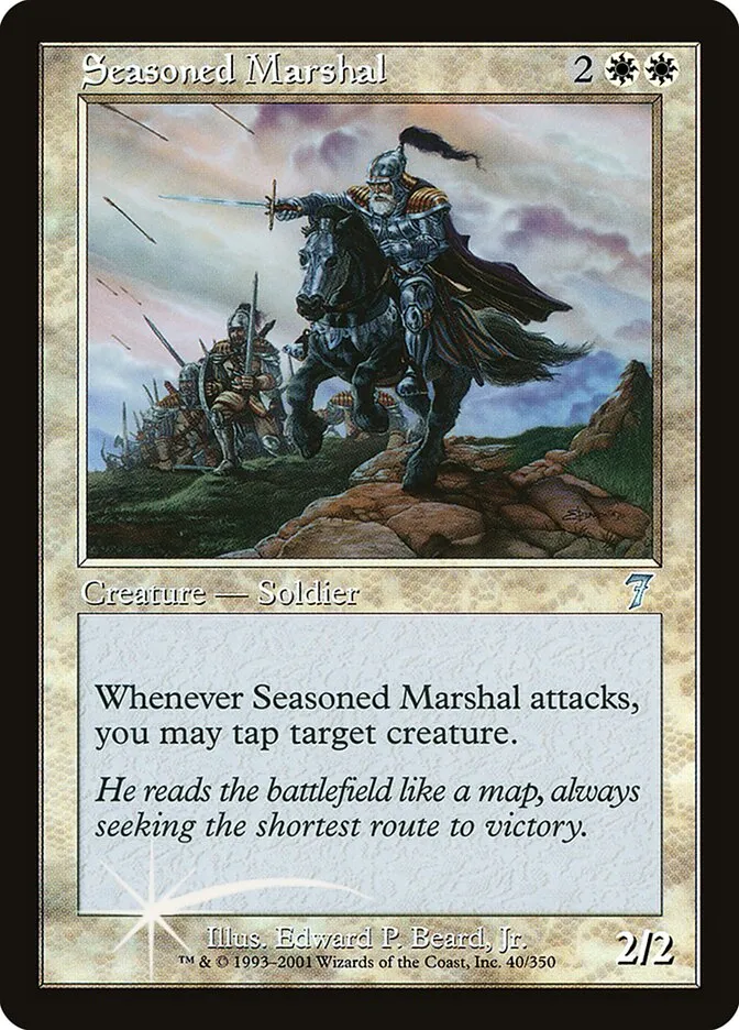 2001 Seventh Edition Seasoned Marshal #40★ uncommon card image