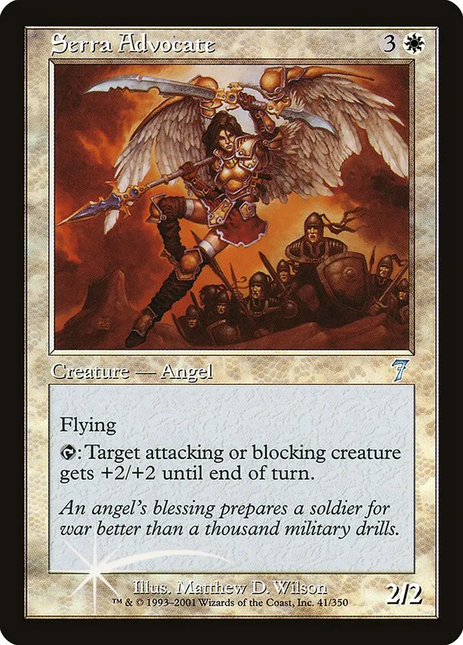 2001 Seventh Edition Serra Advocate #41★ uncommon card image