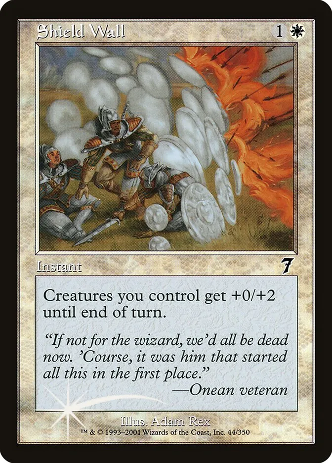 2001 Seventh Edition Shield Wall #44★ common card image