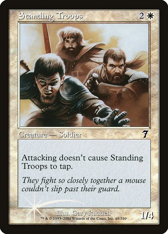 2001 Seventh Edition Standing Troops #48★ common card image