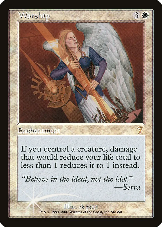 2001 Seventh Edition Worship #56★ rare card image