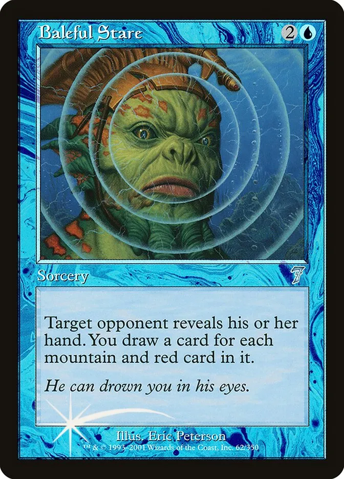2001 Seventh Edition Baleful Stare #62★ uncommon card image