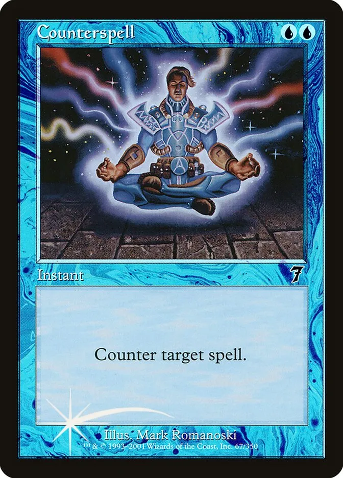2001 Seventh Edition Counterspell #67★ common card image