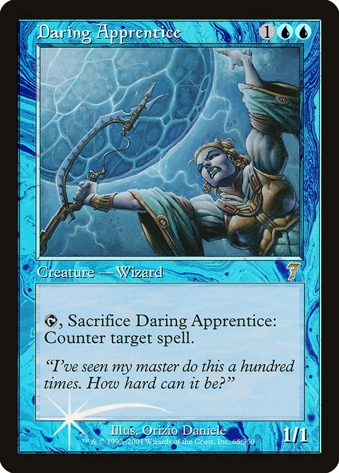 2001 Seventh Edition Daring Apprentice #68★ rare card image