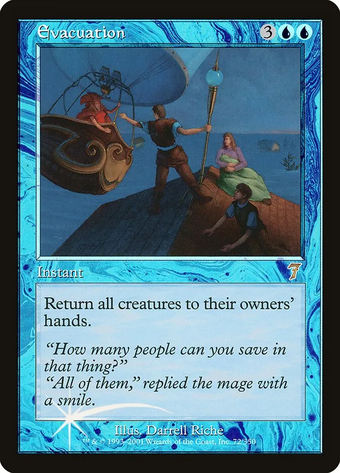 2001 Seventh Edition Evacuation #72★ rare card image