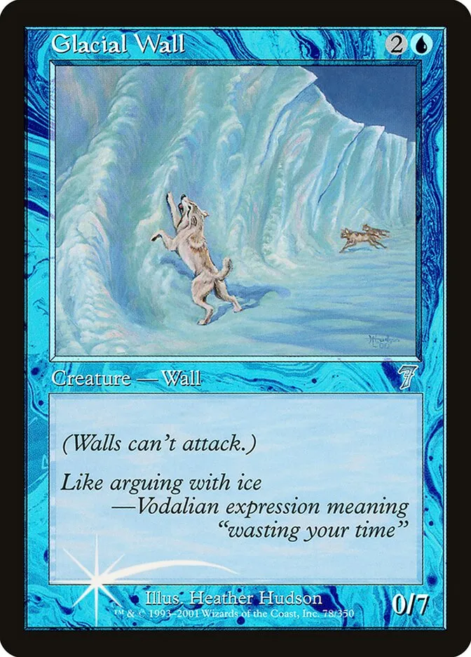 2001 Seventh Edition Glacial Wall #78★ uncommon card image