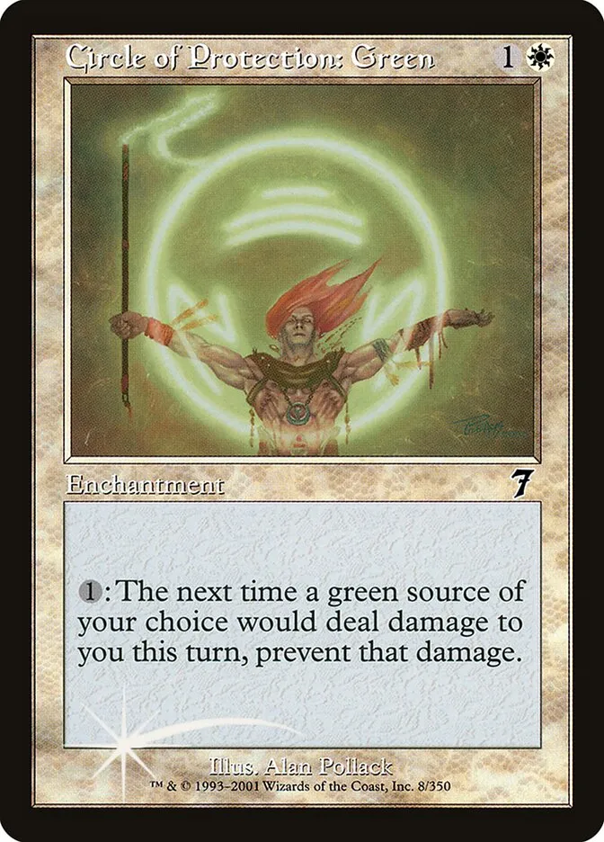 2001 Seventh Edition Circle of Protection: Green #8★ common card image