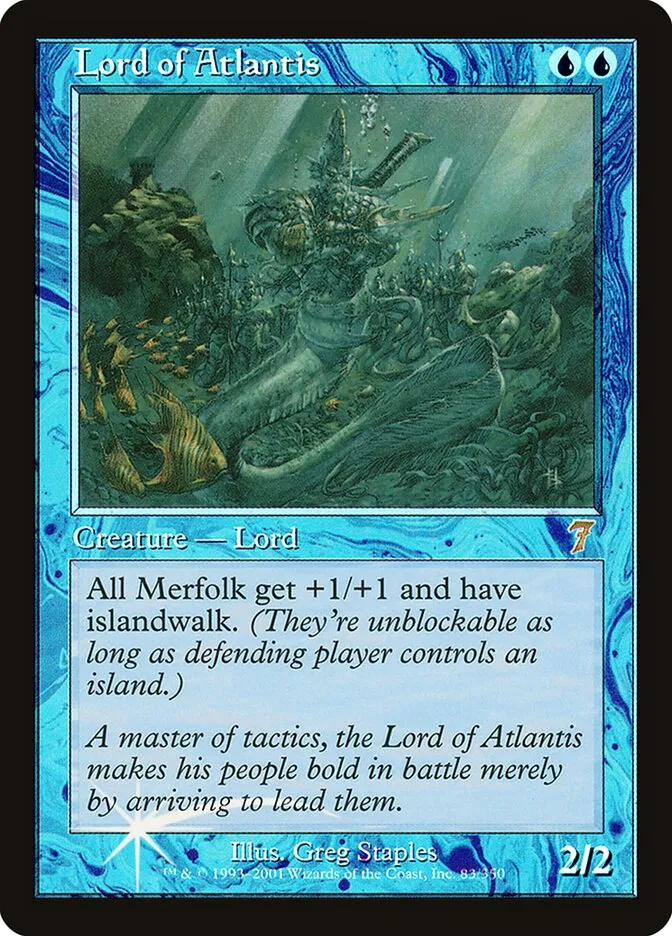 2001 Seventh Edition Lord of Atlantis #83★ rare card image