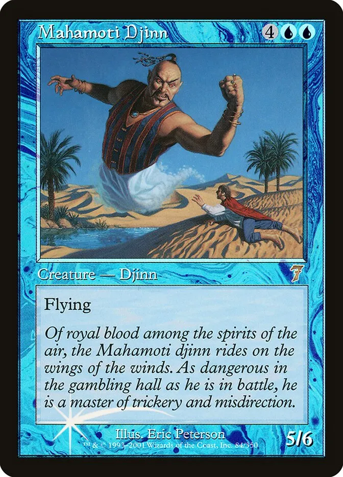 2001 Seventh Edition Mahamoti Djinn #84★ rare card image