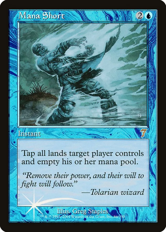 2001 Seventh Edition Mana Short #86★ rare card image