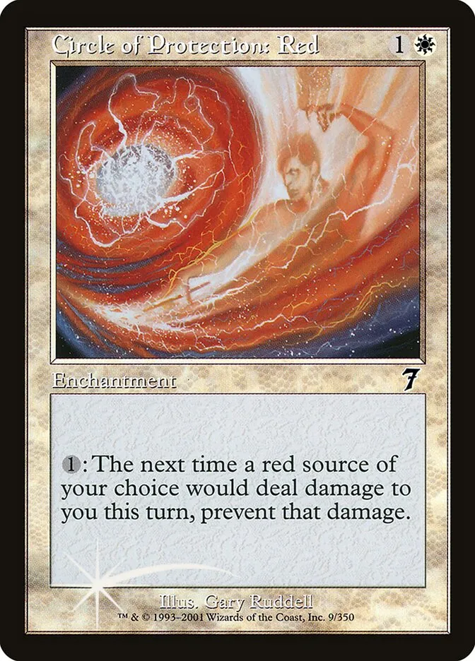 2001 Seventh Edition Circle of Protection: Red #9★ common card image