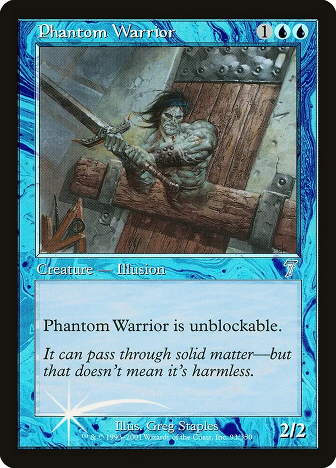 2001 Seventh Edition Phantom Warrior #93★ uncommon card image