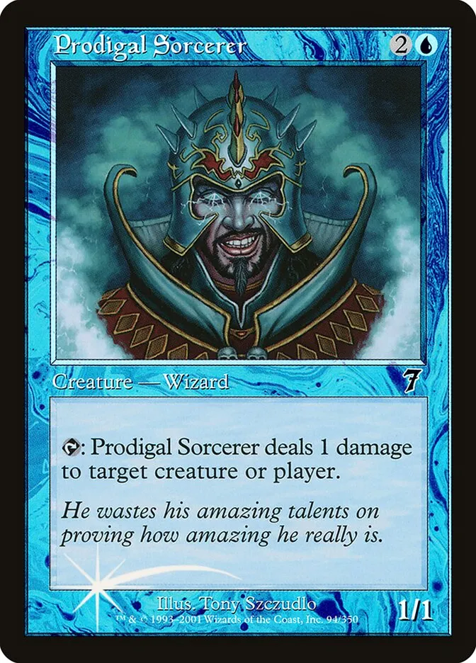 2001 Seventh Edition Prodigal Sorcerer #94★ common card image
