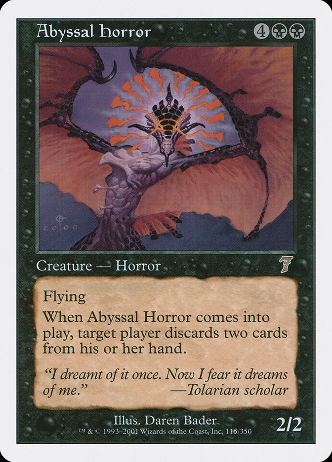 2001 Seventh Edition Abyssal Horror rare #115 rare card image