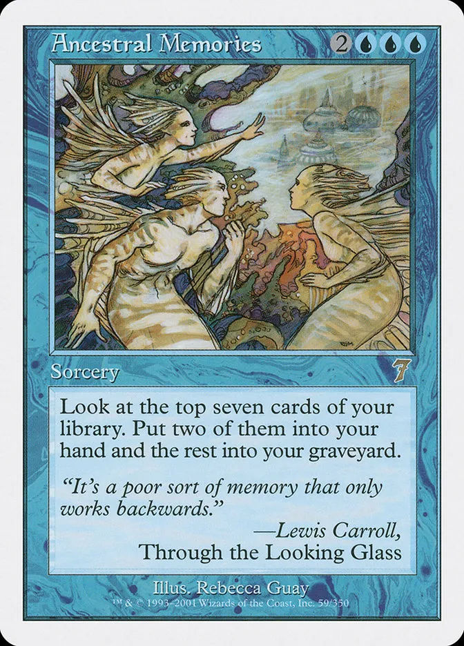 2001 Seventh Edition Ancestral Memories #59 rare card image