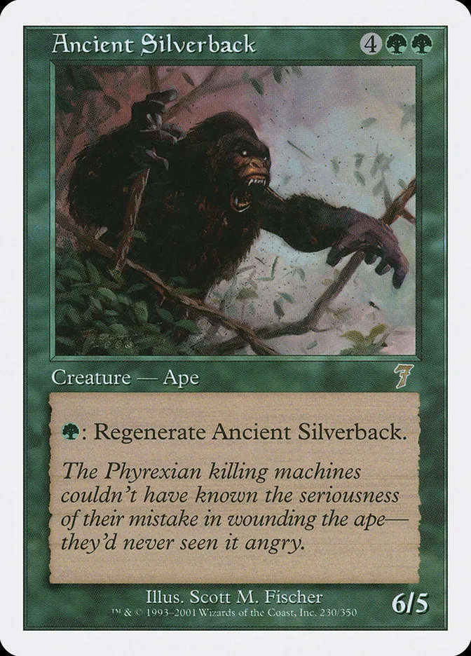 2001 Seventh Edition Ancient Silverback rare #230 rare card image