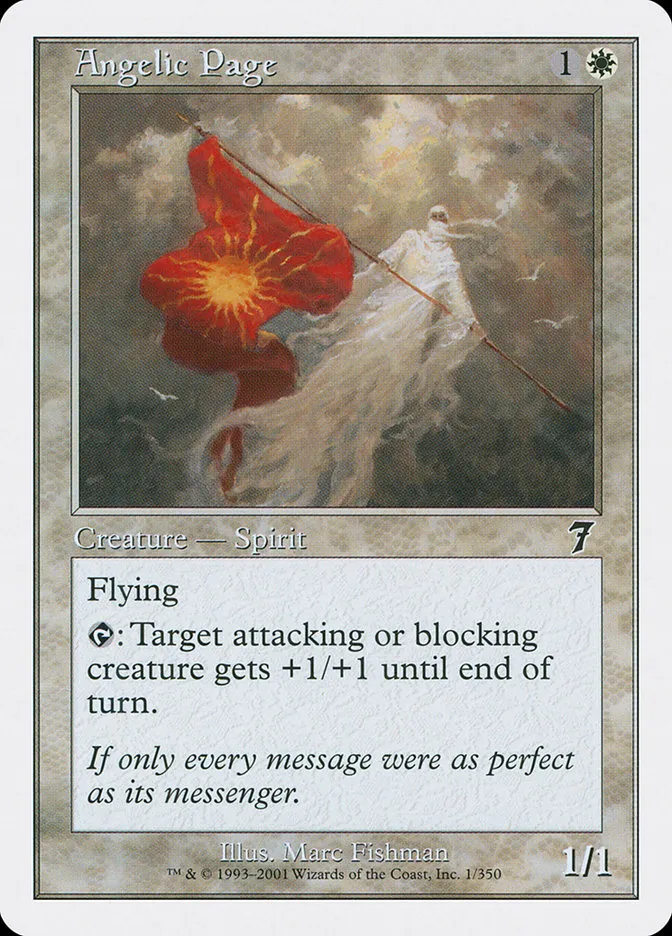 2001 Seventh Edition Angelic Page common #1 common card image