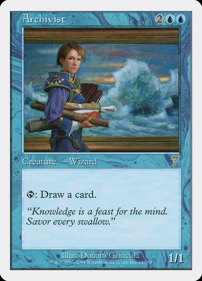 2001 Seventh Edition Archivist #61 rare card image