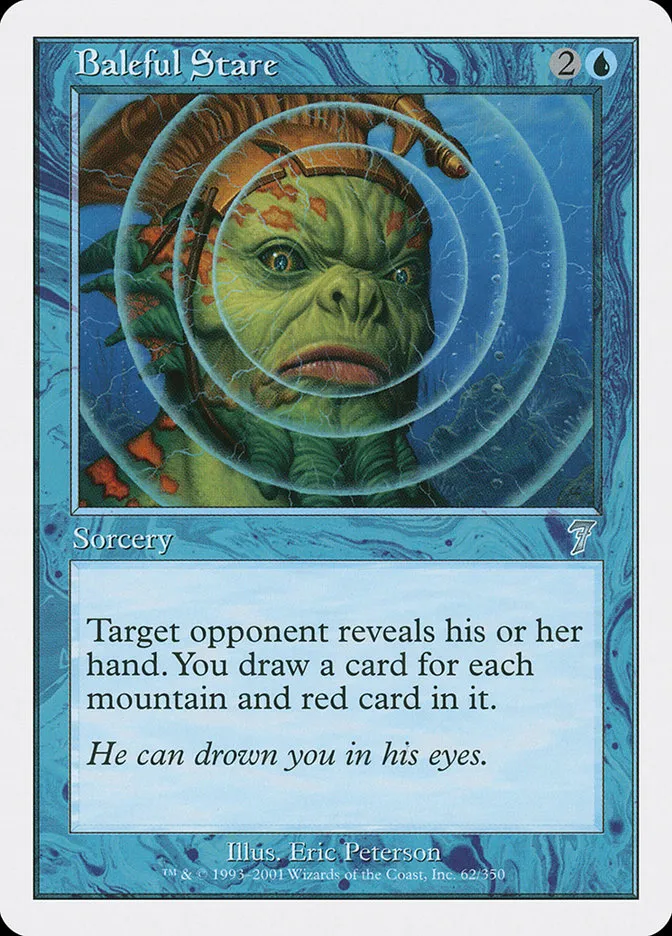 2001 Seventh Edition Baleful Stare uncommon #62 uncommon card image