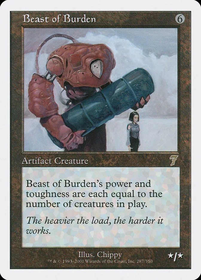 2001 Seventh Edition Beast of Burden #287 rare card image