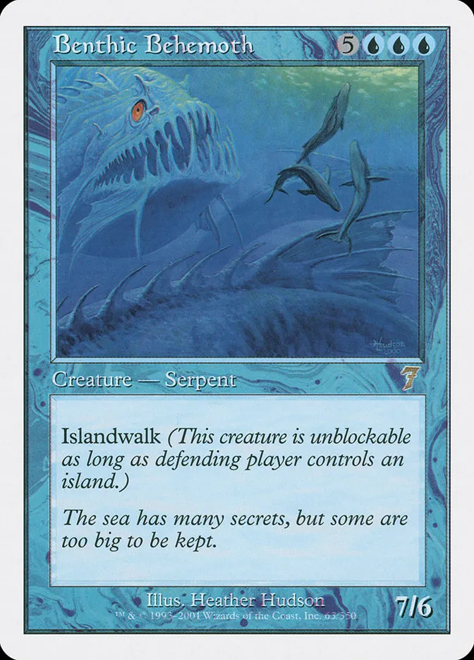2001 Seventh Edition Benthic Behemoth rare #63 rare card image