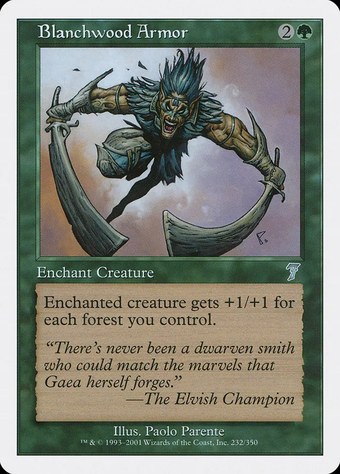 2001 Seventh Edition Blanchwood Armor uncommon #232 uncommon card image