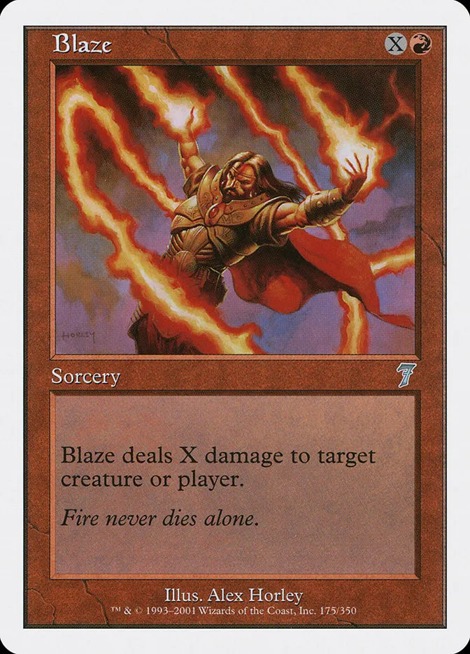 2001 Seventh Edition Blaze uncommon #175 uncommon card image