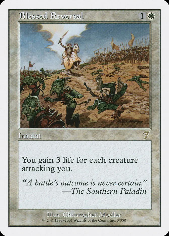 2001 Seventh Edition Blessed Reversal rare #3 rare card image
