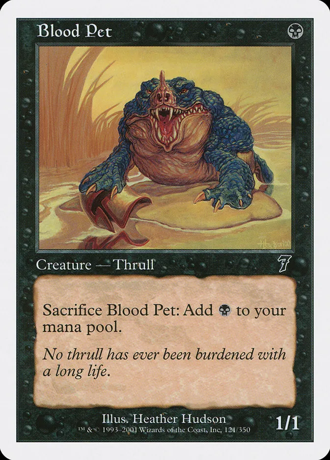 2001 Seventh Edition Blood Pet #121 common card image
