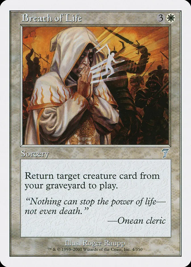 2001 Seventh Edition Breath of Life #4 uncommon card image