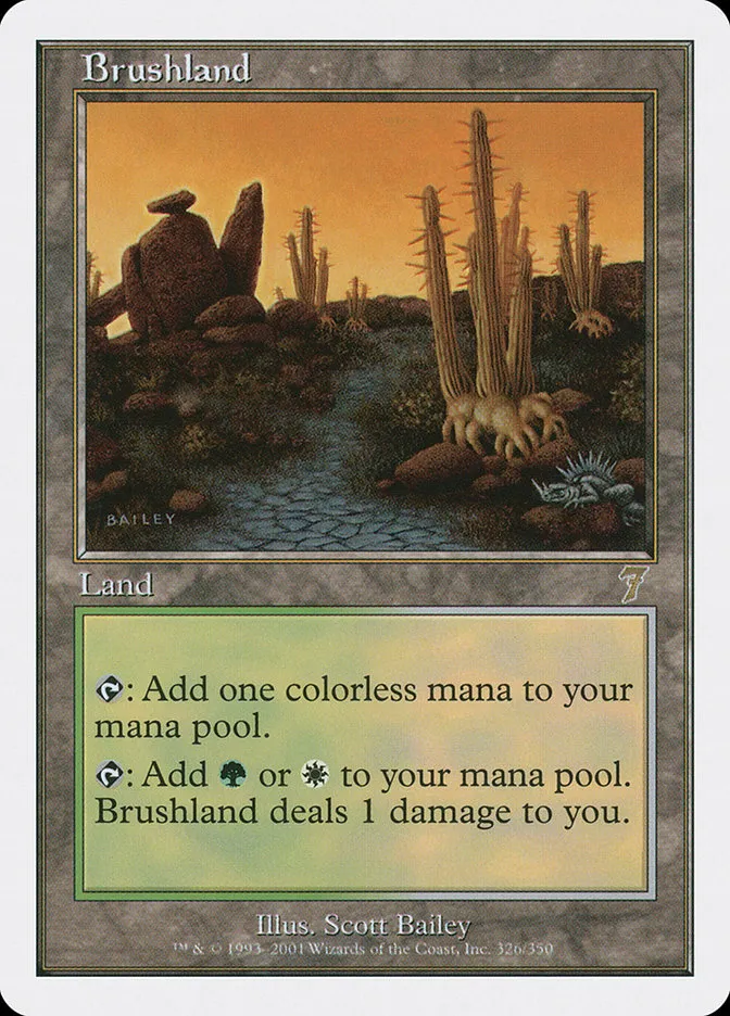 2001 Seventh Edition Brushland #326 rare card image