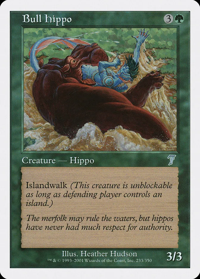 2001 Seventh Edition Bull Hippo uncommon #233 uncommon card image