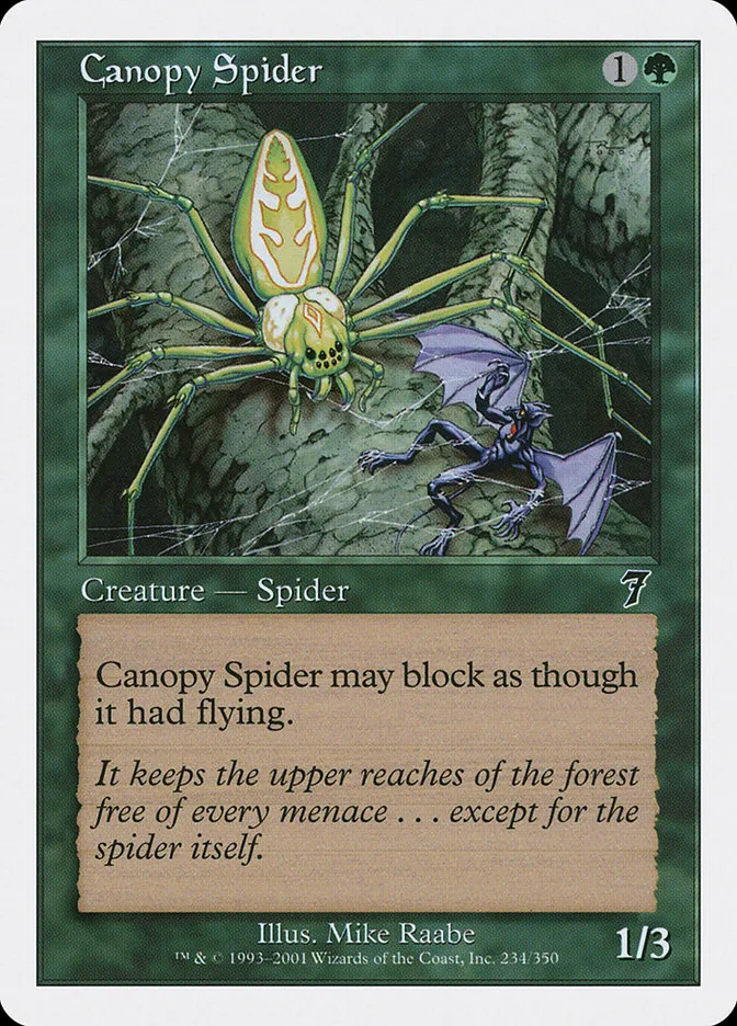 2001 Seventh Edition Canopy Spider common #234 common card image