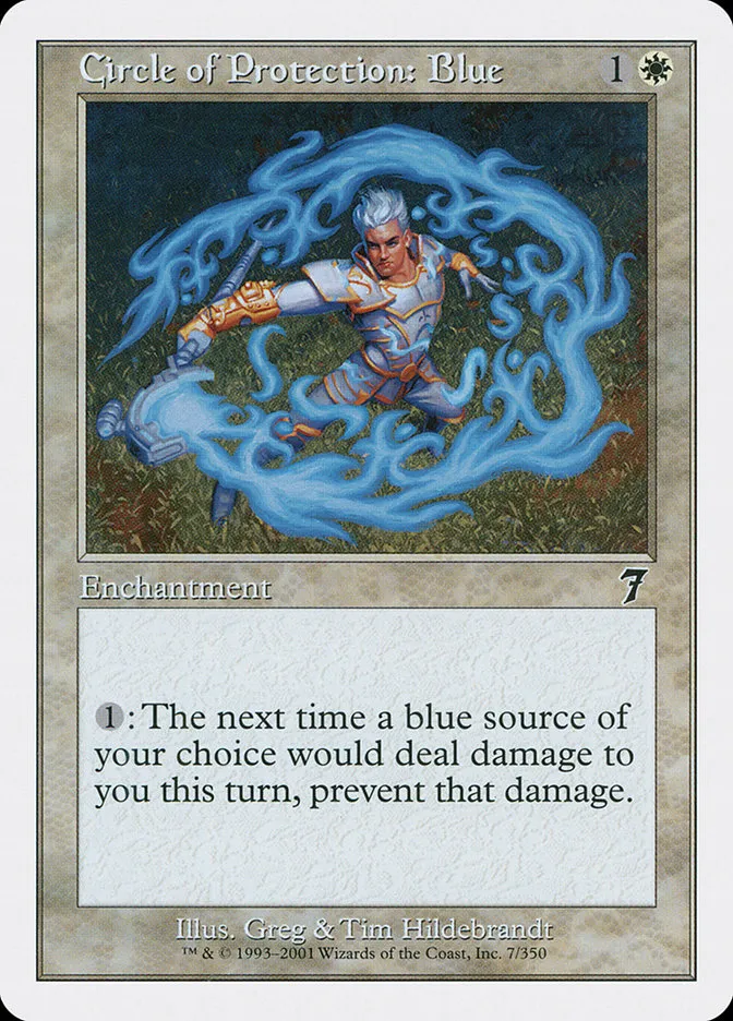 2001 Seventh Edition Circle of Protection: Blue #7 common card image