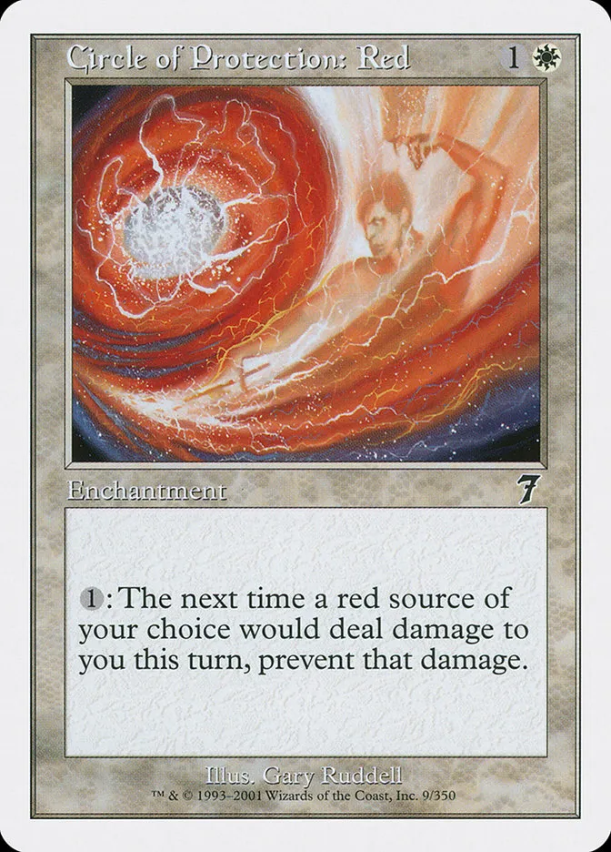 2001 Seventh Edition Circle of Protection: Red #9 common card image
