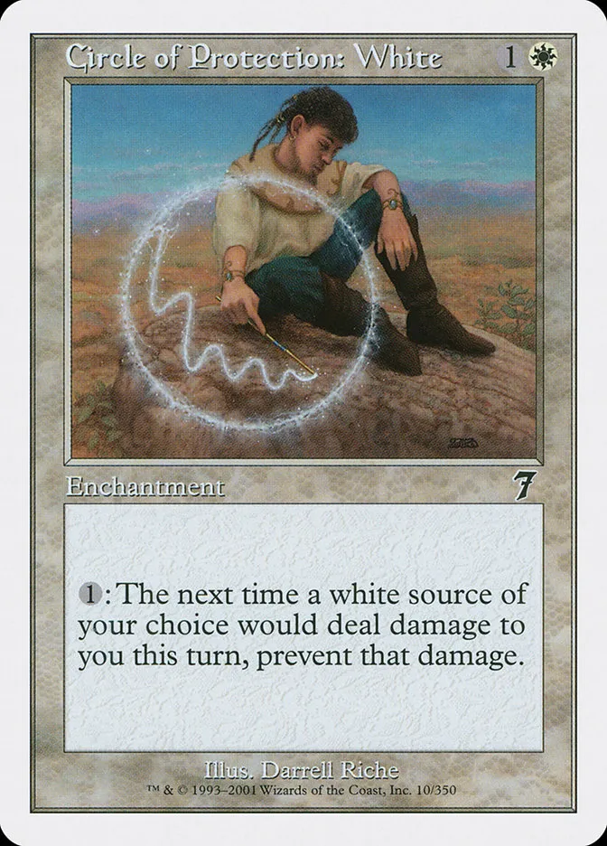 2001 Seventh Edition Circle of Protection: White common #10 common card image