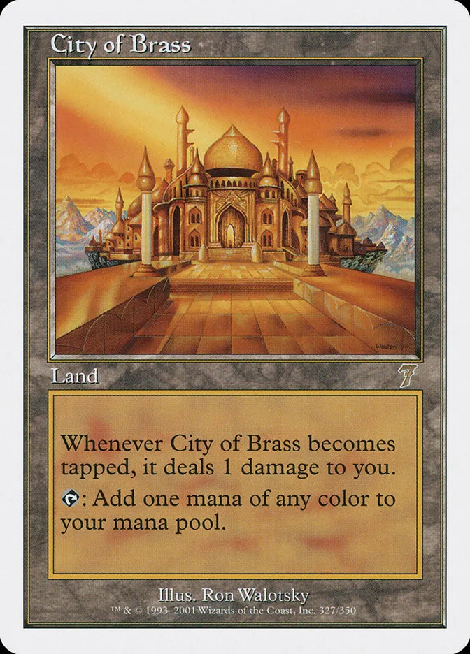 2001 Seventh Edition City of Brass #327 rare card image
