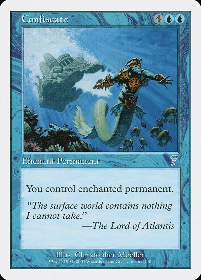 2001 Seventh Edition Confiscate uncommon #65 uncommon card image