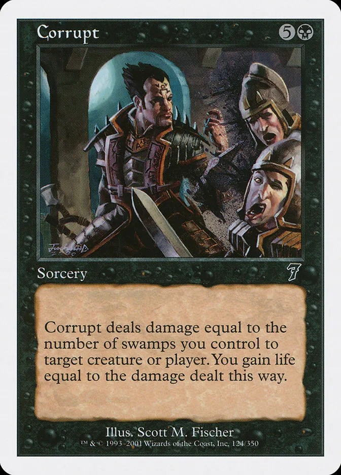 2001 Seventh Edition Corrupt common #124 common card image