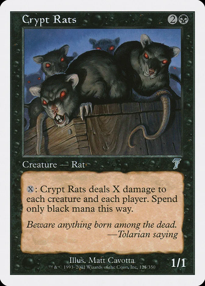 2001 Seventh Edition Crypt Rats uncommon #125 uncommon card image