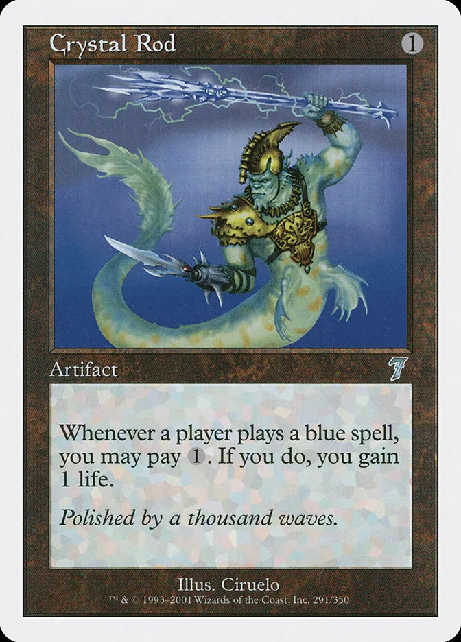 2001 Seventh Edition Crystal Rod #291 uncommon card image