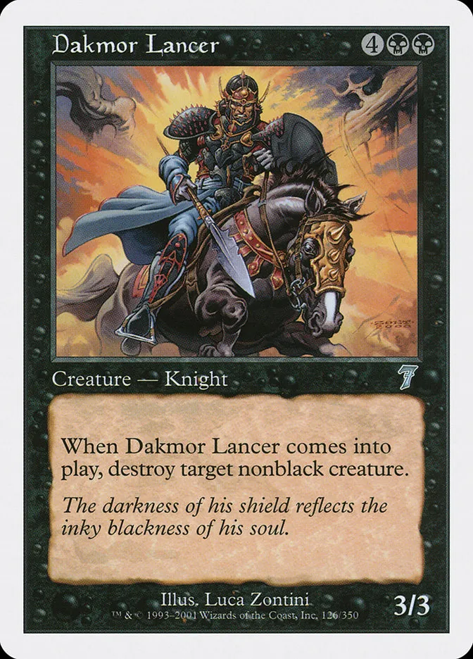 2001 Seventh Edition Dakmor Lancer uncommon #126 uncommon card image