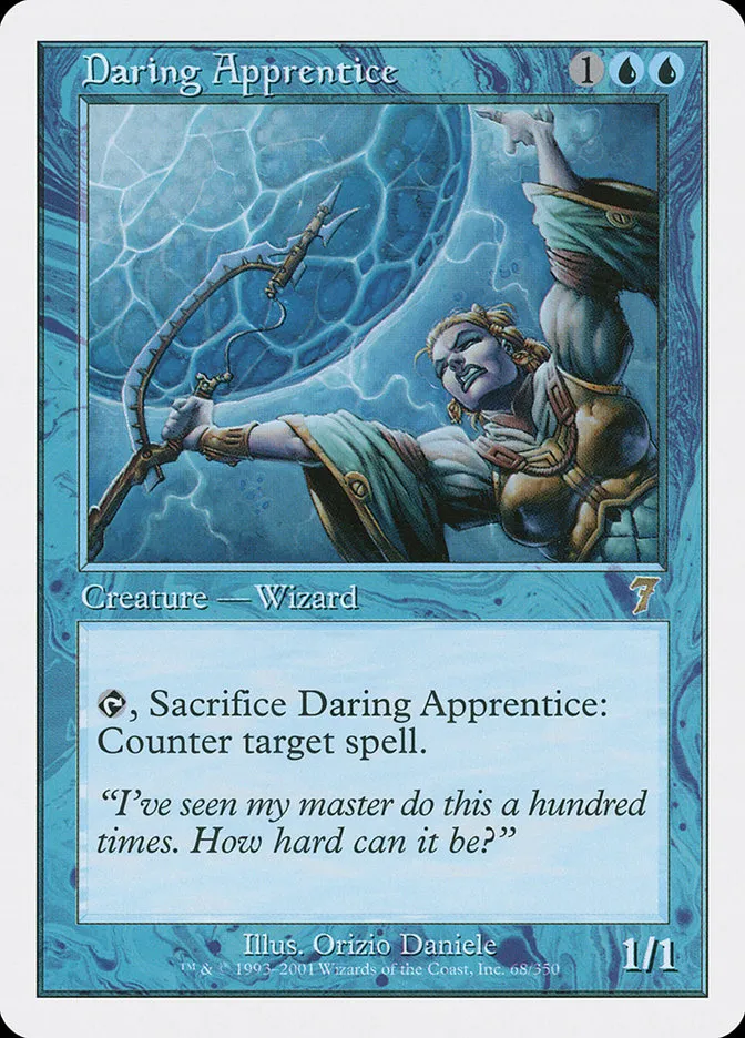2001 Seventh Edition Daring Apprentice rare #68 rare card image